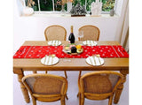 Xmas Table Runner Santa Pattern Cover-Red Santa V1263-JX-750