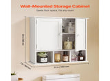 Bathroom Wall Cabinet, 2 Doors & Adjustable Shelf, Over the Toilet Storage Medicine Cabinet Wall V952-BDMJG2JYJGBSOYU70001V0