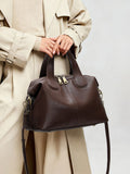 Premium Cowhide Large Capacity Handbag Commuter Shoulder & Crossbody, Boston Pillow Bag, Fabric V1232-SSSTB-ZP-001