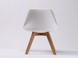 2X Retro Dining Cafe Chair Padded Seat WHITE V274-FT-J900-WH2
