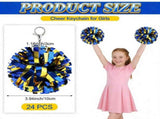 24Pcs Keychain Cheerleader Gifts Cheerleading Keyring Charm Foil with Keychain Hooks for Women V1192-AZ-W-25257