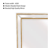 Gold Beaded Framed Mirror - Rectangle 80cm x 110cm V292-MIRR-BDD009