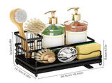 Sponge Holder for Kitchen Sink Caddy Organizer with Detachable High Brush Holder Rustproof Stainless V1294-YM0901-H48548B