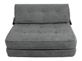 Levede Convertible Sofa Bed Foldable Single Sleeper Bed Compact Living Room Grey SOFABED1012-GY-AU