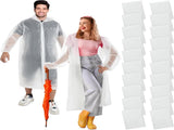 20 Pcs Rain Poncho Adults Reusable Raincoats Emergency with Drawstring and Hood EVA Rain Jacket V1258-DP02-C-2209
