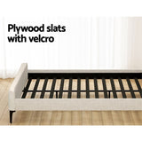 Artiss Bed Frame King Size Beige AMMY BFRAME-G-AMMY-K-BG-ABC