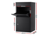 Gardeon Parcel Letterbox Drop Box Package Mailbox Black PDB-L-102-BK