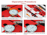 2-in-1 Table Saw Alignment Gauge and Thin Rip Jig with Dial Indicator, Aluminum T-Slot Miter Gauge V1341-ZY-RW6KY52V-RED