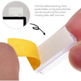 100PCS Acrylic Label Clips 25x13x11mm Table Sign Holders, Adhesive Backing for Retail Displays, V1192-AZ-W-21787