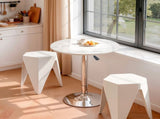 Artiss Bar Stools and Table Set 3PCS Dining Desk Kitchen Chairs Cafe Pub White BA-SET-304-T-WH