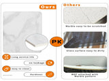 Luxury square side table marble stone-Black frame V767-JJ-XZ178-BK