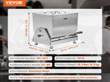 Manual Meat Mixer, 30L Tilt Tank Meat Processing Equipment, Stainless V952-SYRLJBJKQXK2VX73T001V0