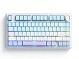 Solakaka A75 3-Mode RGB Mechanical Keyboard, Hot-Swappable Greywood V3 Switch,BluePurple V1300-A75-BLUE-PURPLE