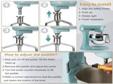 Flat Beater Compatible with KitchenAid 5-6 Quart Bowl-Lift Stand Mixer,Stainless Steel Paddle V1370-AZ4-08223