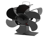 Stove Fan 6 Blades Greater Air Volume Low Noise Operation Wear Resistance Fireplace Fan Black S V1294-YM3117220218111-0421