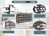 CARLA HOME Spice Rack organiser with 28 Spice Jars, Spice Labels, Funnel and Marker for Kitchen LSB-36079