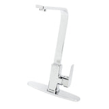 Kitchen Faucet Copper Alloy Hot and Cold Rotatable Basin Faucet Sink Mixer Tap with Hose Silver V1294-YM0901-3112240004311