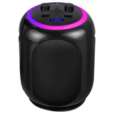 Black Wireless Karaoke System with Bluetooth Audio and Disco Lights V178-69022