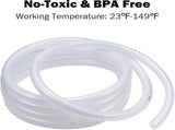 1/2" ID - 50 ft Heavy Duty Braided Clear Vinyl Tubing, Flexible High Pressure Reinforced PVC V1258-DP02-WO-381
