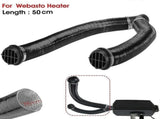 75 mm Car Heater Y-Piece Duct Hose Connector, Hot Air Outlet Valve with Clamps for Webasto V1189-LC-QP-00307