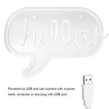 HELLO Letters LED Neon Light Wall Hanging Sign for Bar Bedroom Living Room V1294-YM0901-3119200023311