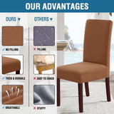 100% Waterproof Dining Chair Covers Stretch Chair Covers for Dining Room Set of 6 Parson Chair V1258-DP02-F-664