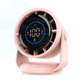 Quiet Table Fans Wall-Mounted Digital Display Rechargeable Fan for Home Office Kitchen Travel V1263-JX-7217-1