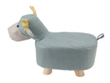 Animal Footstools Prevent Slip Cute Cartoon Giraffe Shape Soft Small Kids Stools for Home Blue V1294-YM0703-3116230000312