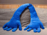 Blue Hand Shape Plush Pillows Long Strip Palm Cushion for Home Travel and Camping Sofa Pillows V1294-YM0714-10331586