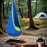 hanging hammock chair, indoor hammock chair, outdoor hammock chair, inflatable pillow, pocket, V1102-103-43376-BLU-160-70CM