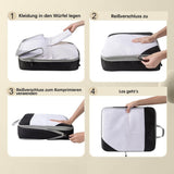 7-Piece Compression Bags for Suitcase & Backpack, Black, Lightweight Travel Packing Organizers V1188-MS-325-0227