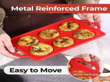 Silicone Muffin Top Pan & Metal Frame Round Egg Baking Pan V1258-DP02-C-30