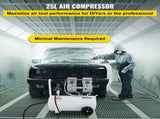 Air Compressor 6.6 Gallon, Portable Air Compressor 1 HP, Oil Free Air Compressor Steel Tank 750W, V952-WSKYJ750-25L00001V3