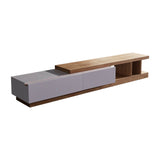 TV Cabinet with 2 Storage Drawers With High Glossy Assembled Entertainment Unit in White Ash colour V43-TVC-GND-WA