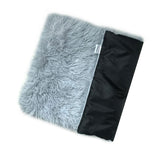Light Grey Plush Pet Mat for Dogs and Cats - 70x100cm, Anti-Slip, Warm and Cozy for Autumn and V888-ELOSUNG23575