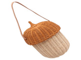 Kids Rattan Storage Basket Hand Woven Decorative Acorn Shaped Basket Bag for Boys Girls Photography V1294-YM0703-3115230034712