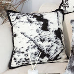 SOGA 2X 50cm Throw Pillow Black and White Leopard Thick Premium Polyester Fiber for Home Decor FRENCHCUSHION323X2