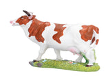Cow Figurines Brown and White Model Ornament Animal Sculpture Resin Crafts for HomeRaise Head V1294-YM0714-3111210267911