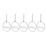 5pcs Hanging Planter Holder Rust Proof Decorative Metal Hanging Flower Pot Basket for Living Room V1294-YM0703-3111230056411