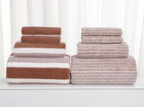 Clearance 8 Pack Plush Absorbent 100% Cotton Bath Towel Set, 2 Bath Towels 4 Hand Towels 2 V1189-WXFWAL-20260319-00312