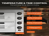 Commercial Pizza Oven Countertop, 16-Inch Double Deck Layers, Stainless Steel Electric Pizza Oven V952-FMDRPSLSCSXNXR1RGV3