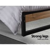 Artiss Bed Frame Metal Bed Frame DANE - King Single MBED-C-DANE-KS-BK