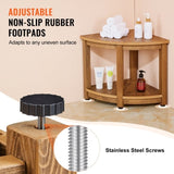 Corner Shower Bench, 18.5" Height 17.75" Radius, Faux Wood Grain Polystyrene,159KGS with Storage V952-CWDSL1775INCVD6RIV0