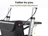 EQUIPMED Foldable Aluminium Walking Frame Rollator with Bag and Seat, Silver V219-EQHCRL10A