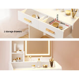 Artiss Dressing Table Set Stool Led White Doria FUR-V-DRESS03-LED-WH-AB