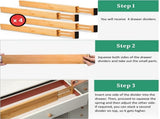 4 Pack Bamboo Adjustable Kitchen Drawer Dividers V178-36023