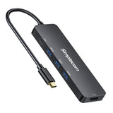 Simplecom CH545 USB-C 5-in-1 Multiport Adapter Docking Station with 3-Port USB 3.0 Hub PD HDMI V28-CH545