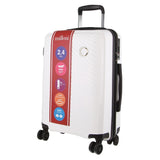 Pierre Cardin Inspired Milleni Cabin Luggage Bag Travel Carry On Suitcase 54cm - White V563-MONACO-CABIN-WHITE