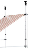 Instahut Window Fixed Pivot Arm Awning Outdoor Door Canopy 2X1.8M Beige/Brown AWN-B-FIXED-PS-12-MC