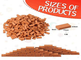 1050 Pieces Mini Bricks for Landscaping Miniature Bricks Brick Wall Small Bricks for Dollhouse V1366-AZ2-W-15777